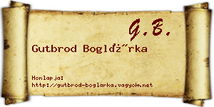 Gutbrod Boglárka névjegykártya